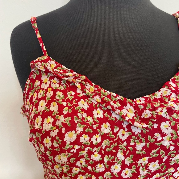 Reformation Red Floral Cut-Out Jumpsuit - Picture 9 of 12